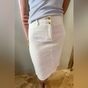 Banana Republic lined, linen pencil skirt.